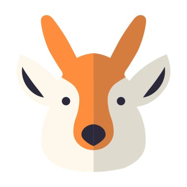 Beyaz arkaplanda soyut vektör hayvan simgesi izole edildi