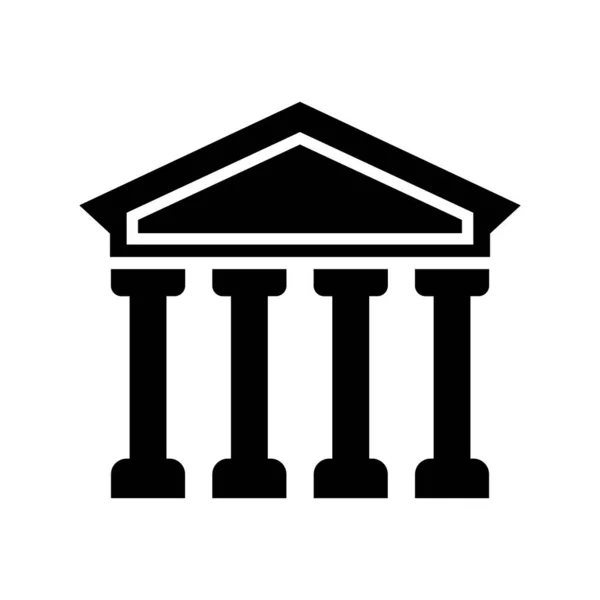 Bank Schwarzes Vektor Symbol Isoliert Auf Weißem Hintergrund Vektorgrafiken
