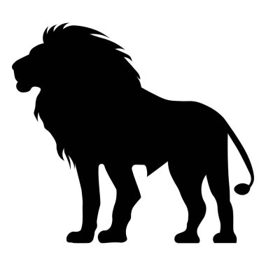 Aslan simgesi beyaz arkaplanda izole edildi