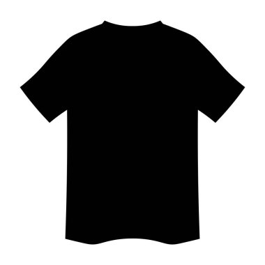 Tişört siyah vektör simgesi beyaz arkaplanda izole edildi
