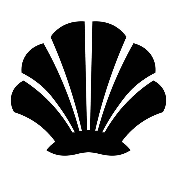 Kabuk siyah vektör simgesi beyaz arkaplanda izole edildi