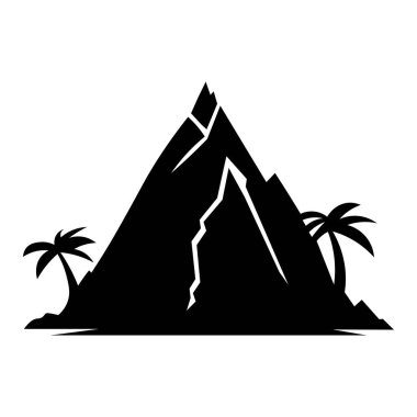 Beyaz arkaplanda izole edilmiş ada siyah vektör simgesi