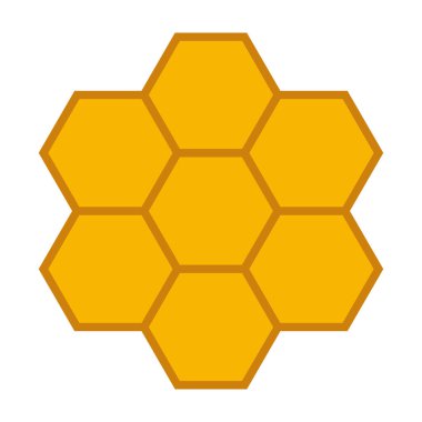 Beyaz arkaplanda izole edilmiş bal peteği vektörü simgesi