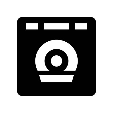 Beyaz arkaplanda izole edilmiş siyah vektör simgesini disket