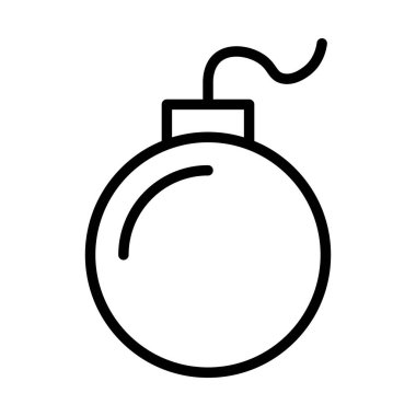 Siyah vektör bomba simgesi beyaz arkaplanda izole edildi