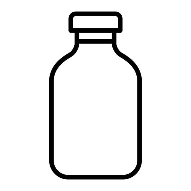 Siyah vektör şişe simgesi beyaz arkaplanda izole edildi