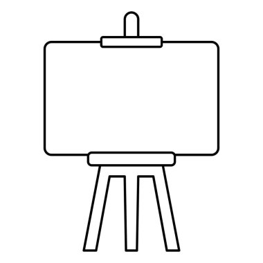 beyaz arkaplanda izole edilmiş siyah vektör ressam simgesi