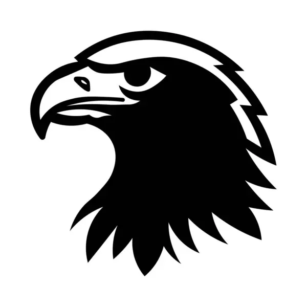 Schwarzes Vektor Adlerkopf Symbol Isoliert Auf Weißem Hintergrund lizenzfreie Stockillustrationen