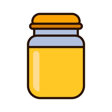 Beyaz arkaplanda izole edilmiş vektör bal simgesi