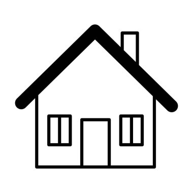 Siyah vektör evi simgesi beyaz arkaplanda izole edildi