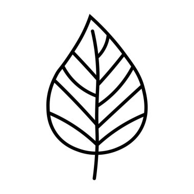 Siyah vektör yaprak simgesi beyaz arkaplanda izole edildi