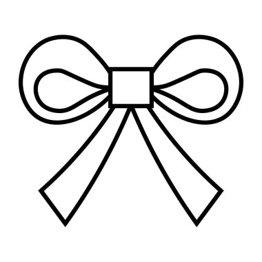 Siyah vektör kurdele simgesi beyaz arkaplanda izole edildi