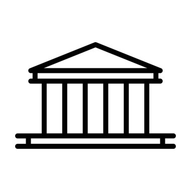 Siyah vektör bankası simgesi beyaz arkaplanda izole edildi