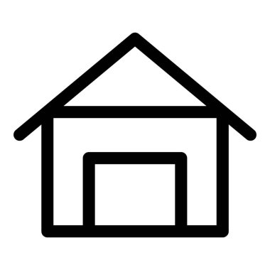 Siyah vektör evi simgesi beyaz arkaplanda izole edildi