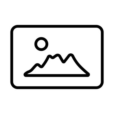 siyah vektör resim simgesi beyaz arkaplanda izole edildi