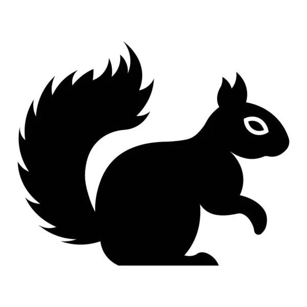 stock vector black vector squirrel icon isolated on white background