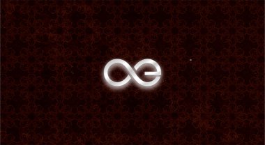 Soyut arkaplanda sonsuzluk simgesi. Sonsuzluk kripto para birimi..