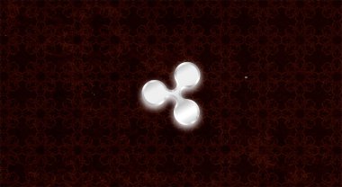 Dalgalı şifreli para birimi. Soyut arkaplanda dalgalanma (xrp)