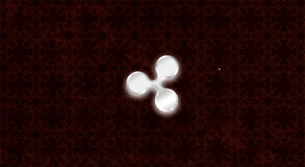 Dalgalı şifreli para birimi. Soyut arkaplanda dalgalanma (xrp)