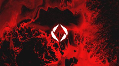 Ens coin crypto currency. on abstract background. 