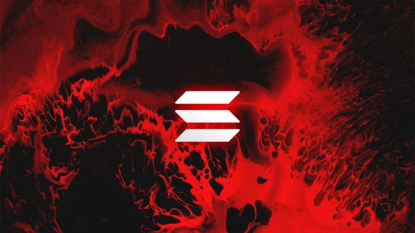 Solana şifreli para birimi. Soyut arkaplanda solana.