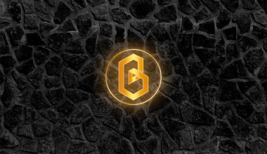 Soyut arkaplan tasarımlı bant protokol para sembolü.