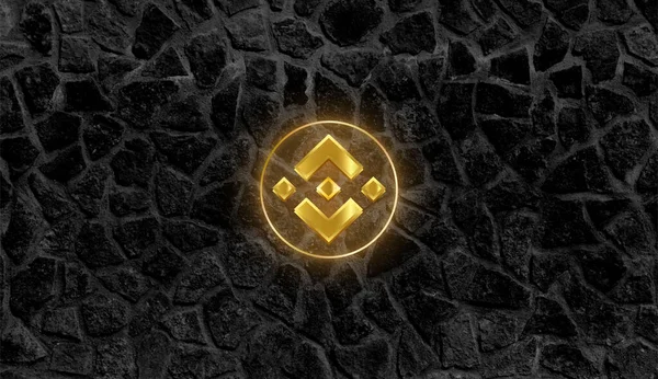 Soyut arkaplanda BNB logosu. BNB şifreleme para birimi simgesi