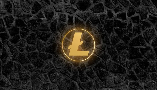 Lite coin (LTC) crypto currency. Lite coin on abstract background
