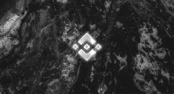 Soyut arkaplanda BNB logosu. BNB şifreleme para birimi simgesi