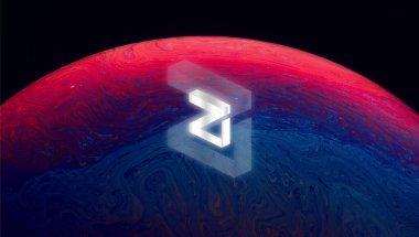 Zilliqa kripto para birimi. Soyut arkaplan üzerine Zilliqa.