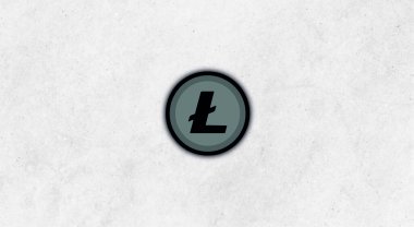 Çakmak para (LTC) kripto para birimi. Soyut arkaplanda bozuk para