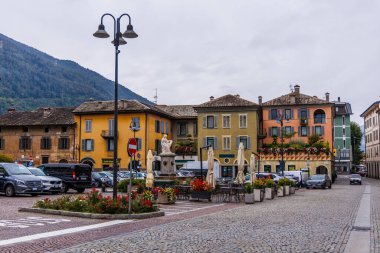 Tirano, İtalya - Eylül 2024: Tirano, Sondrio ili, İtalya Alpleri