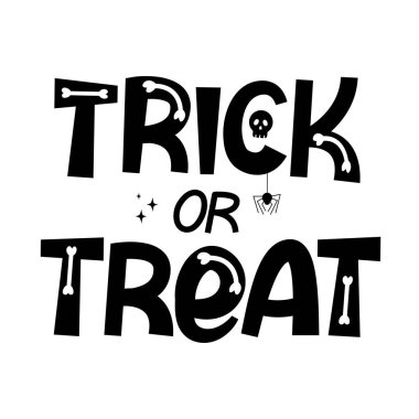 Beyaz arka planda izole edilmiş kemik ve kafatası ile el yazısı çizilmiş.