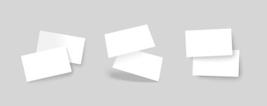 Vektör, gri bir arkaplanda kart modelleri ayarladı. Tasarım şablonu.