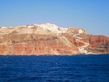 İnanılmaz Santorini manzarası, Ege, Yunanistan