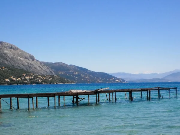 View Kerkyra Dassia Corfu Island Greece — Stock Photo, Image