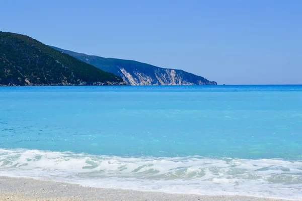 Кефалония Греция Вид Пляж Зола — стоковое фото