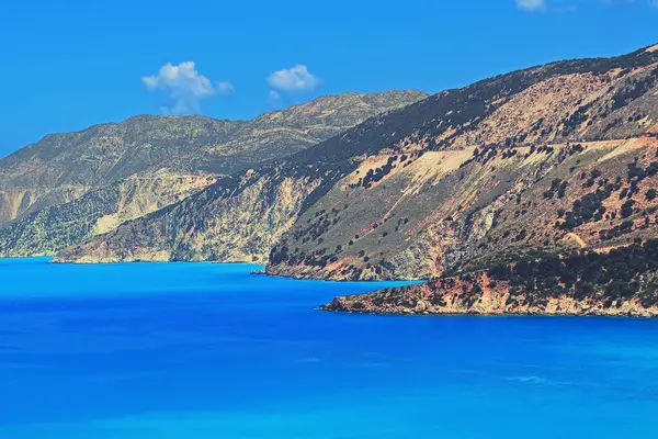 Cefalonia Grecia Foto Vista Playa Zola — Foto de Stock