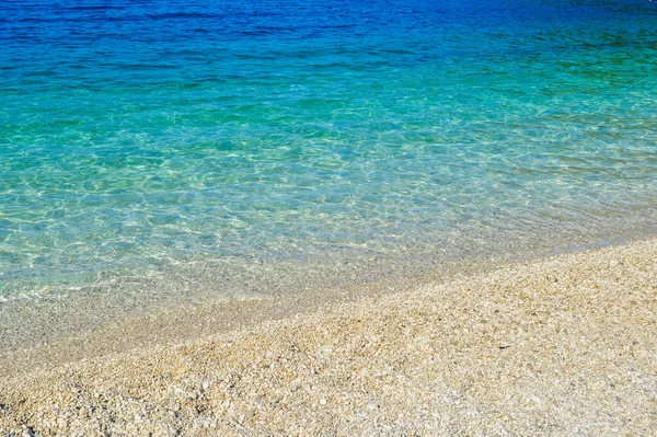 Kefalonia Griekenland Foto Uitzicht Het Strand Van Antisamos — Stockfoto
