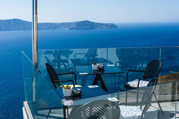 Santorin Ist Eine Griechische Insel Für Den Sommerurlaub — Stockfoto