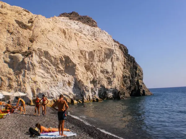 Σαντορίνη Είναι Ένα Ελληνικό Νησί Για Καλοκαιρινές Διακοπές — Φωτογραφία Αρχείου