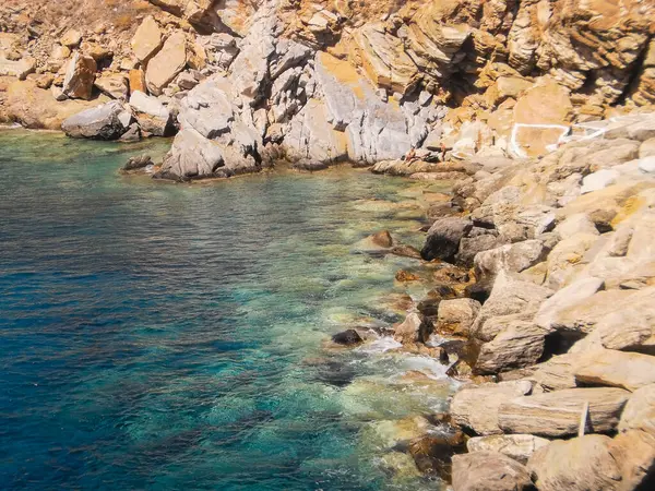 Beautiful Summer Cruise Aegean Sea Beautiful Blue Water Islands Cyclades — Stock Photo, Image