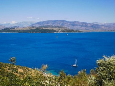 Yunanistan 'daki Korfu adası güzel bir yaz mevsimi.