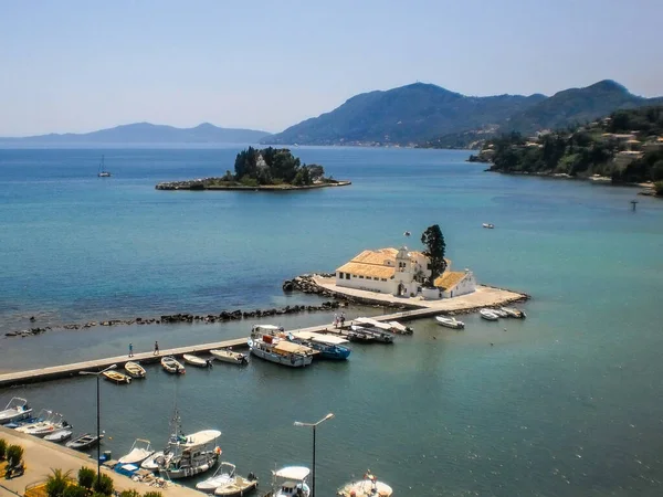 Корфу Остров Греции Является Красивым Летом Назначения — стоковое фото