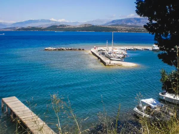 Korfu Sziget Görögországban Egy Gyönyörű Nyári Úti Cél — Stock Fotó