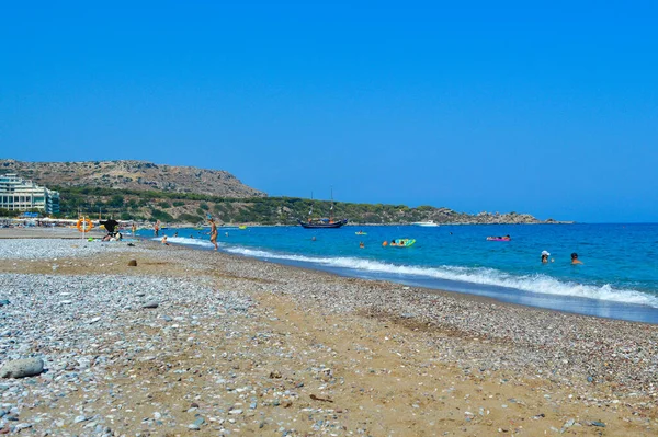 Ostrov Rhodos Řecku Překrásná Letní Destinace Ostrov Rhodos Řecko 2018 — Stock fotografie