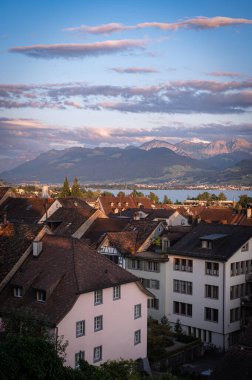 Lucerne şehrinin manzarası, İsviçre