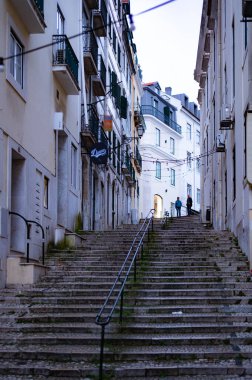 Lizbon, Portekiz 'deki eski kasaba manzarası