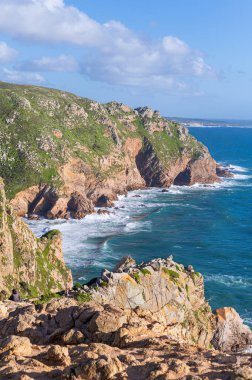 Portekiz, Roca Burnu 'ndaki deniz manzarası çok güzel.