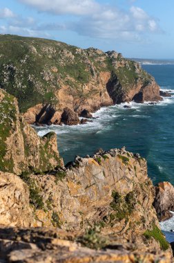 Portekiz, Roca Burnu 'ndaki deniz manzarası çok güzel.